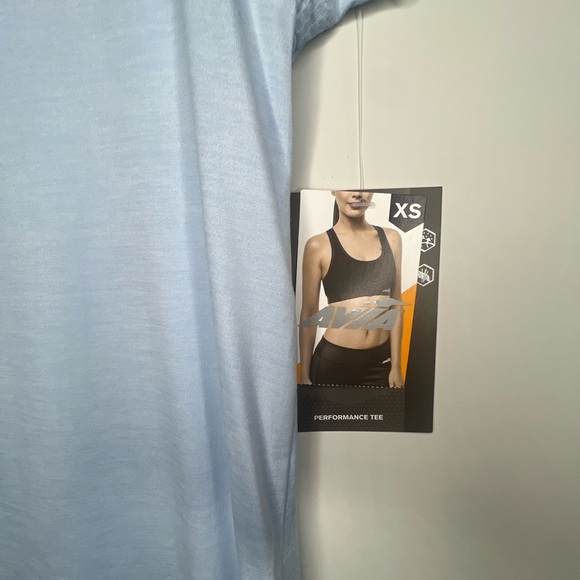 Avia Womens Size XS Top Short Sleeve high low baby Blue Performance Tee Active - Picture 8 of 11